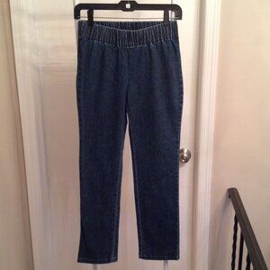 Soft Surroundings Denim Snakeskin Diamond Print Jean Metro Leggings PXS XSP